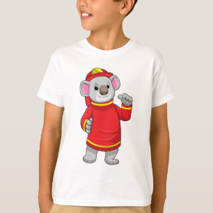 T-shirt Koala as Firefighter with Helmet