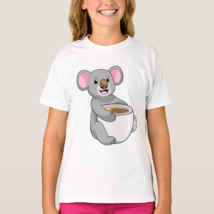 T-shirt Koala avec Coffee Cup