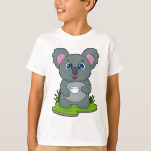 T-shirt Koala avec tasse de café