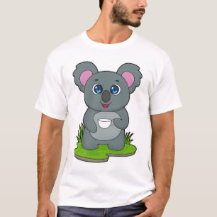 T-shirt Koala avec tasse de café