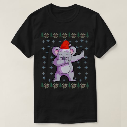 T-shirt Koala Christmas Boys Santa Hat Koala Lover (Design devant)