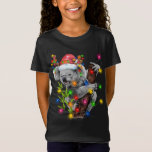 T-Shirt Koala Christmas Lights Funky Santa Hat Joyeux Chri<br><div class="desc">Koala lumières de Noël Funky Santa Hat Joyeux Noël</div>