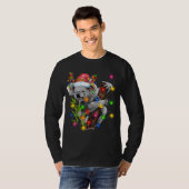 T-shirt Koala Christmas Lights Funky Santa Hat Joyeux Chri (Devant entier)