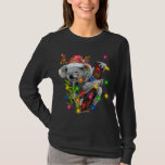 T-shirt Koala Christmas Lights Funky Santa Hat Joyeux Chri<br><div class="desc">Koala lumières de Noël Funky Santa Hat Joyeux Noël</div>