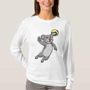 T-shirt Koala comme joueur de volleyball avec volleyball