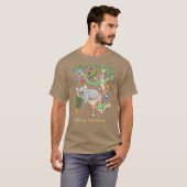 T-shirt Koala de Noël endormi et loriquets (Devant entier)