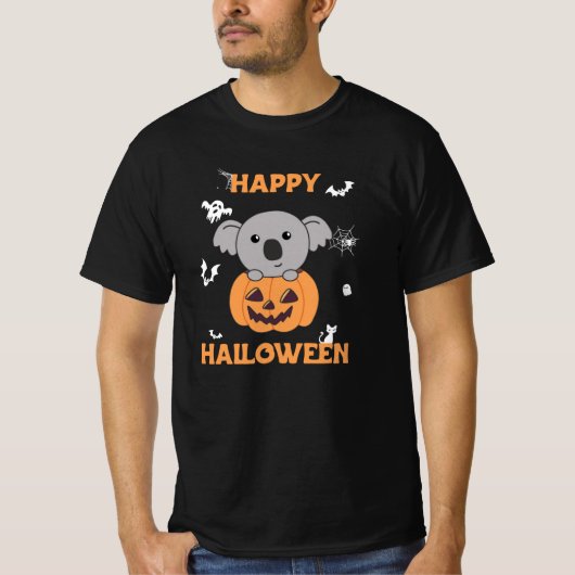 T-shirt Koala En Citrouille Sweet Koalas Halloween heureux (Devant)