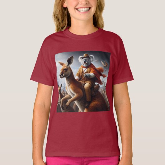 T-shirt Koala Kangaroo Rider (Devant)