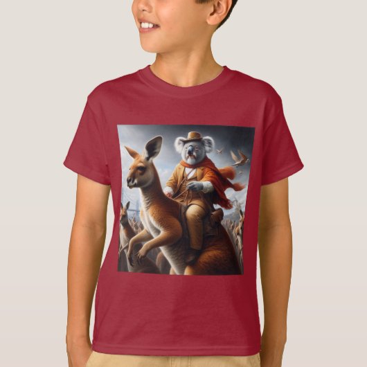 T-shirt Koala Kangaroo Rider (Devant)