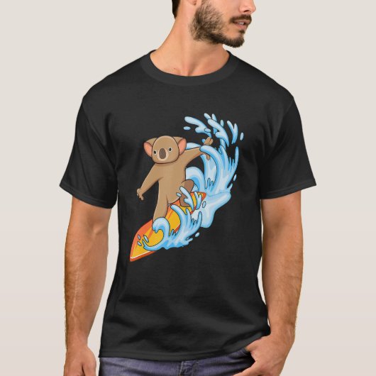 T-shirt Koala Koala Whisperer Animal Herbivore Surfer (Devant)