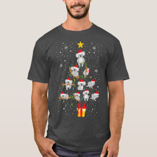 T-shirt Koala Les lumières des arbres de Noël Drôle Noël M