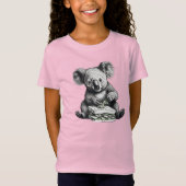 T-Shirt Koala mangeant un sandwich Cute Bear (Devant)