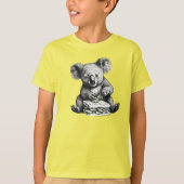 T-shirt Koala mangeant un sandwich Cute Bear (Devant)