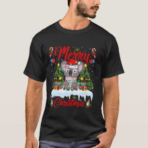 T-shirt Koala Merry Arbre de Noël Éclairage Père Noël Koal