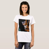 T-shirt Koala mignon dans un arbre gris (Devant entier)