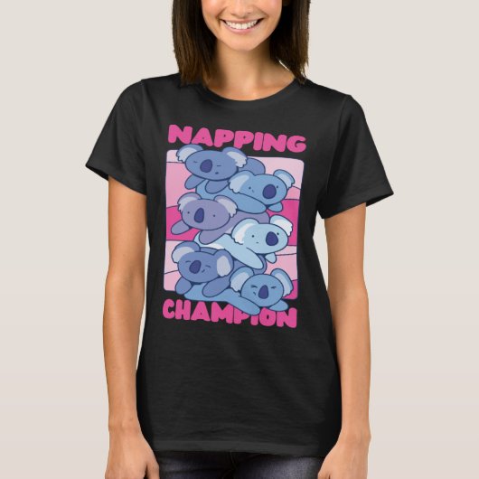 T-shirt Koala Napping Champion (Devant)