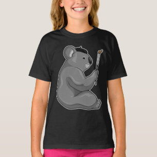 T-shirt Koala Peinture Peinture Pinceau