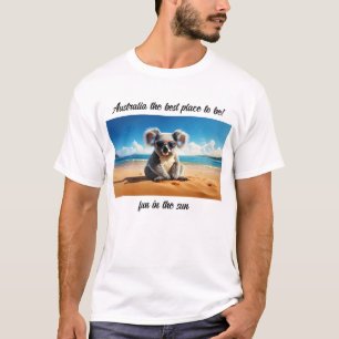 T-shirt Koala plage de sable Australie le meilleur endroit