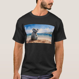 T-shirt Koala regardant l'océan