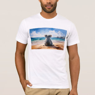 T-shirt Koala regardant l'océan