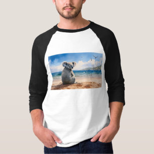 T-shirt Koala regardant l'océan