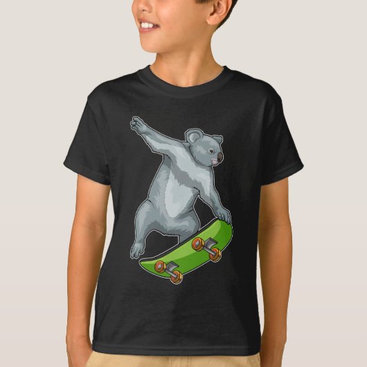 T-shirt Koala Skater Skateboard Sports (Devant)