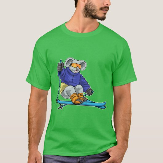 T-shirt Koala Skier Ski lunettes Ski (Devant)