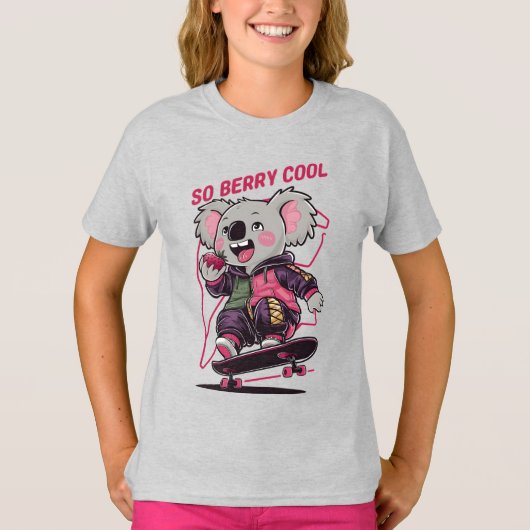 T-shirt koala So Berry Cool Retro fraise (Devant)