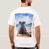 T-shirt Koala sur une plage de sable (Dos)