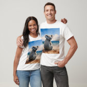 T-shirt Koala sur une plage de sable (Unisexe)