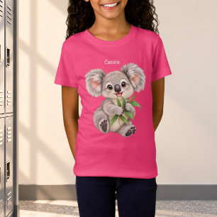 T-Shirt Koala tenant des feuilles d'eucalyptus Personnalis