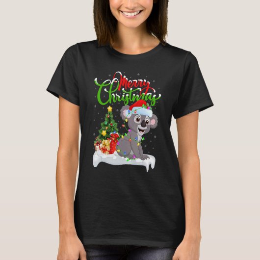 T-shirt Koala   Xmas Decorations Santa Koala Christmas (Devant)