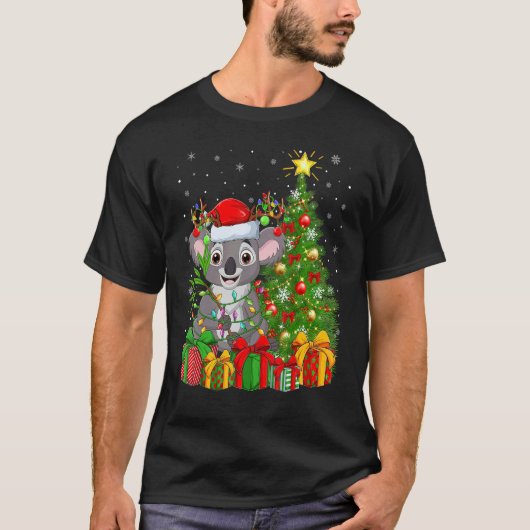 T-shirt Koala   Xmas Holiday Santa Koala Christmas Tree (Devant)
