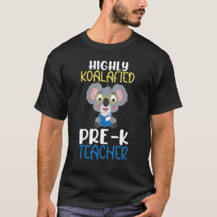 T-shirt Koalafied Pré K Enseignant Retour À L'École Cute K