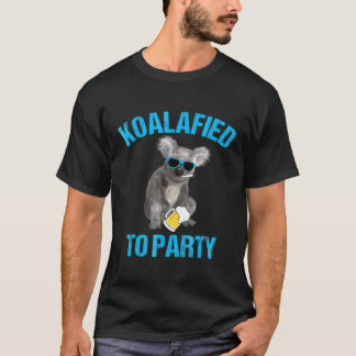 T-shirt Koalafied To Party Koala Animal Pun Koala Tee