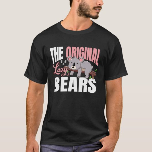 T-shirt Koalas The original lazy bears (Devant)