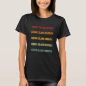 T-shirt Kodiak Island Borough Comté Alaska Rainbow Text (Devant)