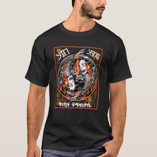 T-shirt Koi Carp Yin Yang (Devant)
