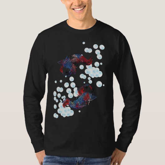 T-shirt Koi Fish Koi Fish Imprimer Aquarelle Koi Fish (Devant)