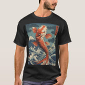 T-shirt Koi Fish Rising - Ocean Spirit (Devant)