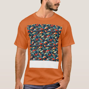 T-shirt Koi Fish Seamless Motif japonais p asiatique chino