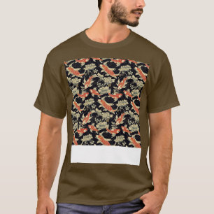 T-shirt Koi Fish Seamless Motif japonais p asiatique chino