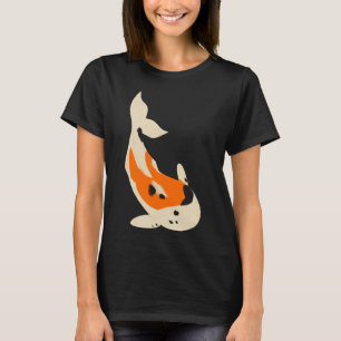 T-shirt Koi Fish Ted Arrière - plan rouge foncé
