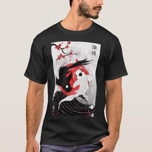 T-shirt Koi fish - Yin Yang (Devant)
