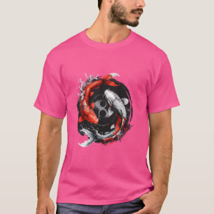 T-shirt Koi Fish Yin Yang Nishikigoi Poisson Japonais Koi