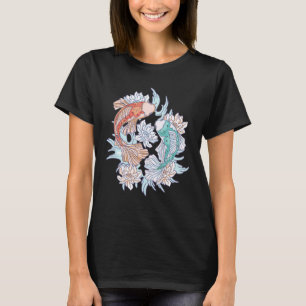 T-shirt Koi In Ying & Yang Style Pour Hommes Femmes Et Enf
