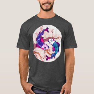 T-shirt Koi Japonais Poisson Fleur de cerisier Yin Yang Sa