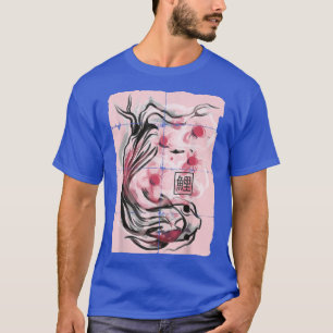 T-shirt Koi Poisson Japonais Sakura Cerise Blossom Graphiq
