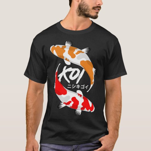 T-shirt Koi Poisson Rouge Et Orange (Devant)