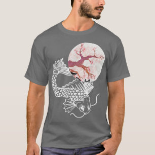 T-shirt Koi Sakura Arbre de la chance Fleur de cerisier Sa